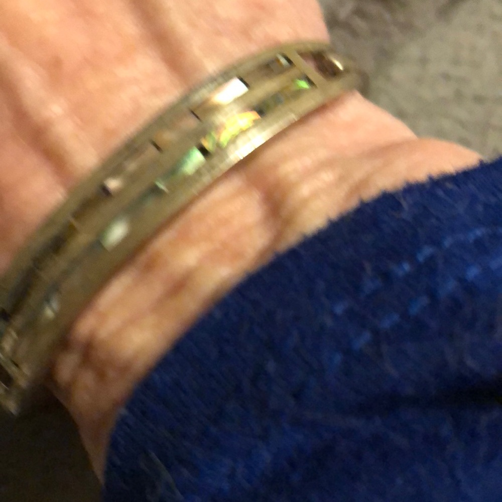 Silver and mother of pearl bracelet